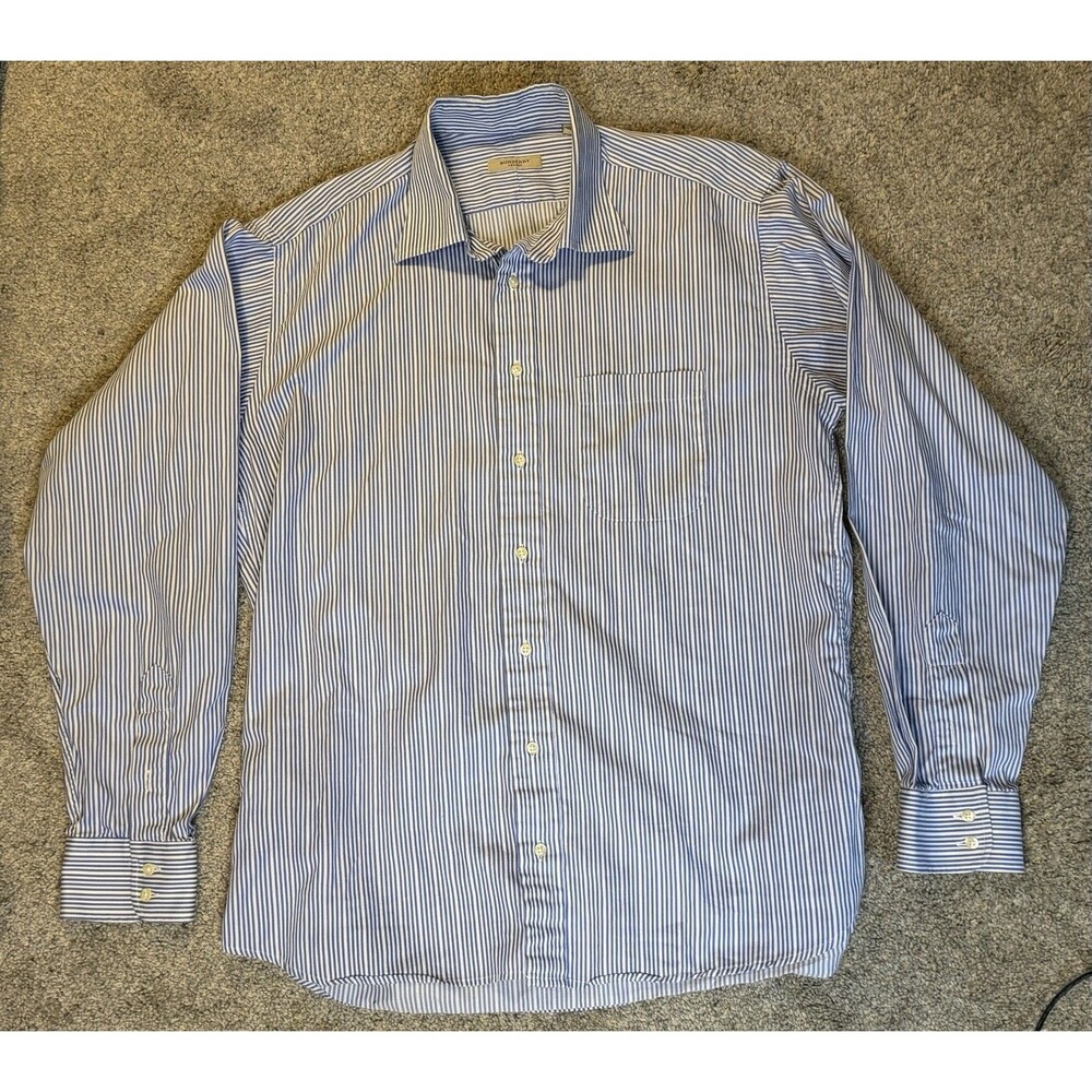 Burberry London Button Up Striped Men’s Dress Shirt  L 16.5